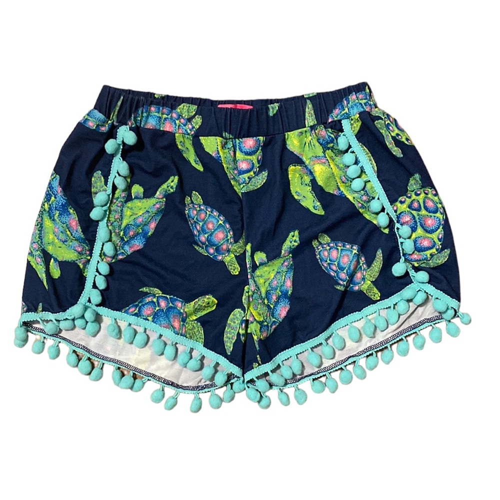 SIMPLY SOUTHERN sea turtle Pom Pom shorts youth large